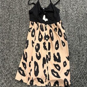 Black and Tan Leopard Print Dress